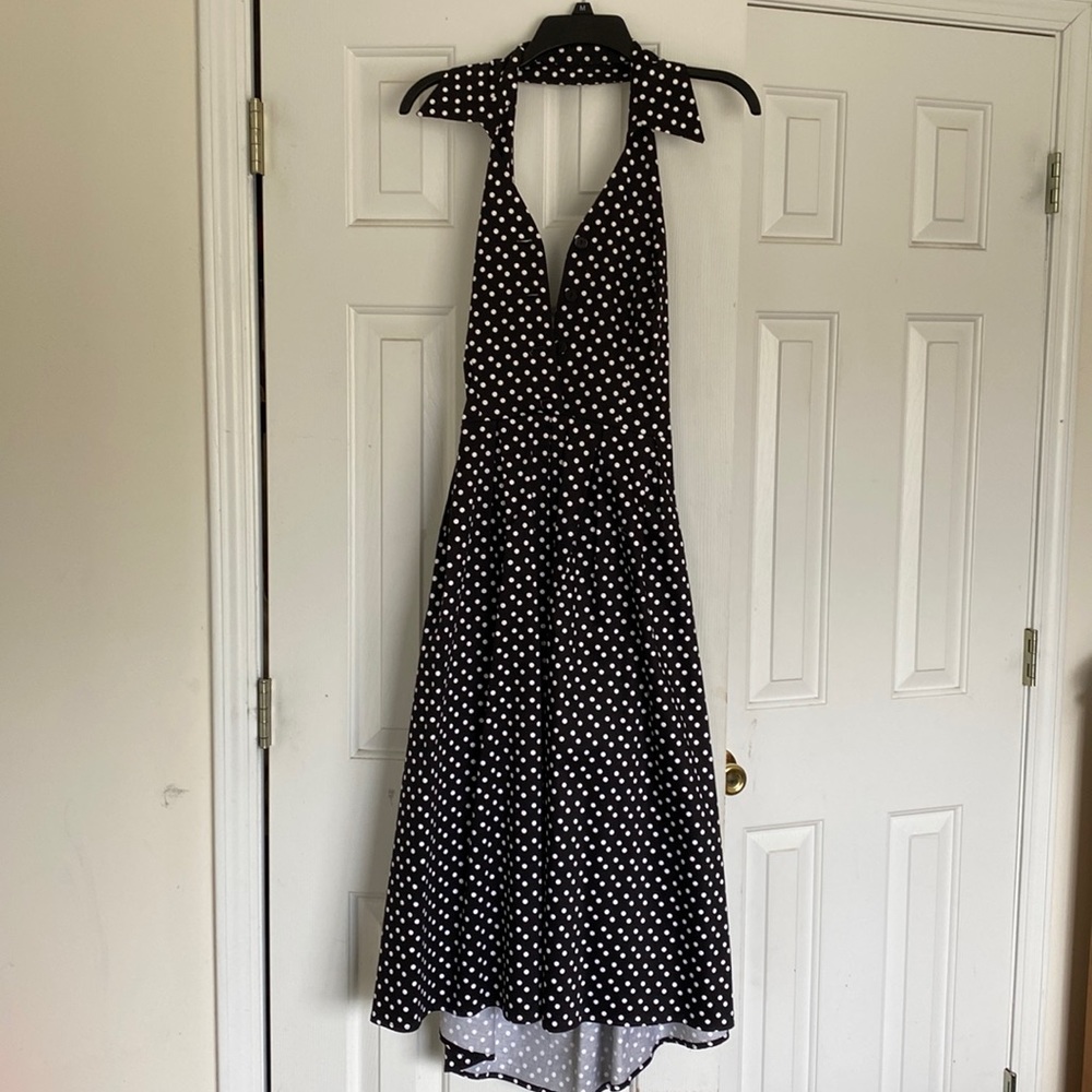 Polk Dot Halter Dress